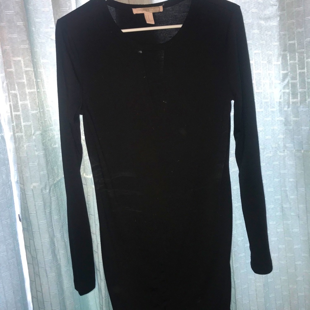 Long sleeve black dress